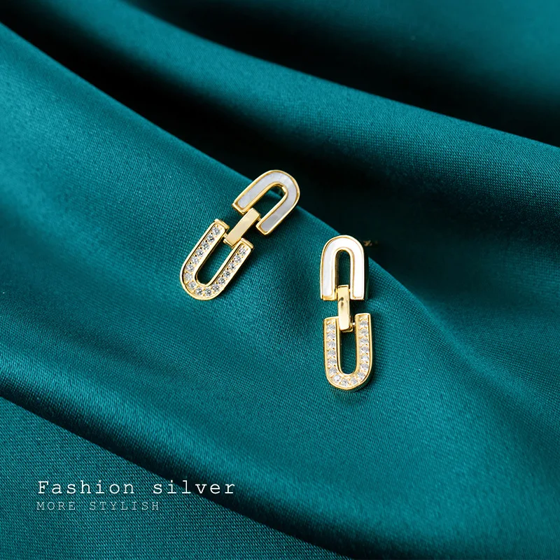 

La Monada Korean Earrings 925 Silver Women Symmetry Geometric Sterling Silver Stud Earrings For Girls Hanging Minimalist Jewelry