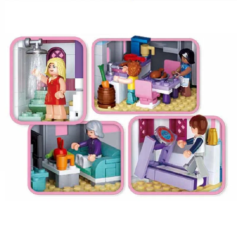 

Girls Gift Anime Castle Model Jigsaw Puzzle Building Kits 3D Blocks Plastic Bricks Educational Hobbies for Child DIY Toys 815PCS