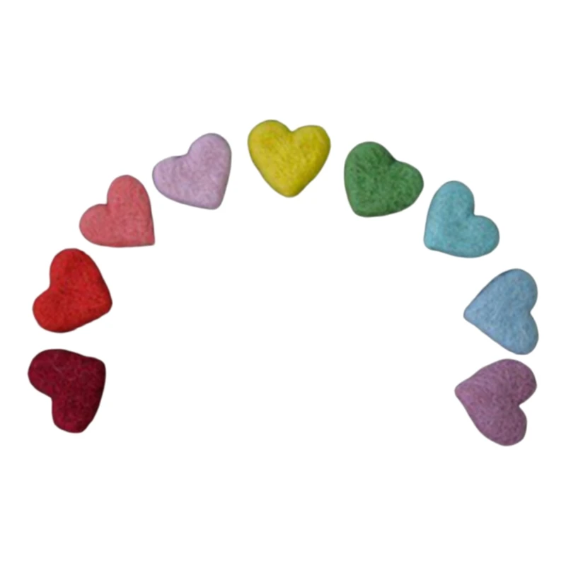 

5/6/9 Pcs DIY Handmade Baby Felt Love Heart Stars Ornaments Home Party Decorations Newborn Photography Props Infant Photo Shooti