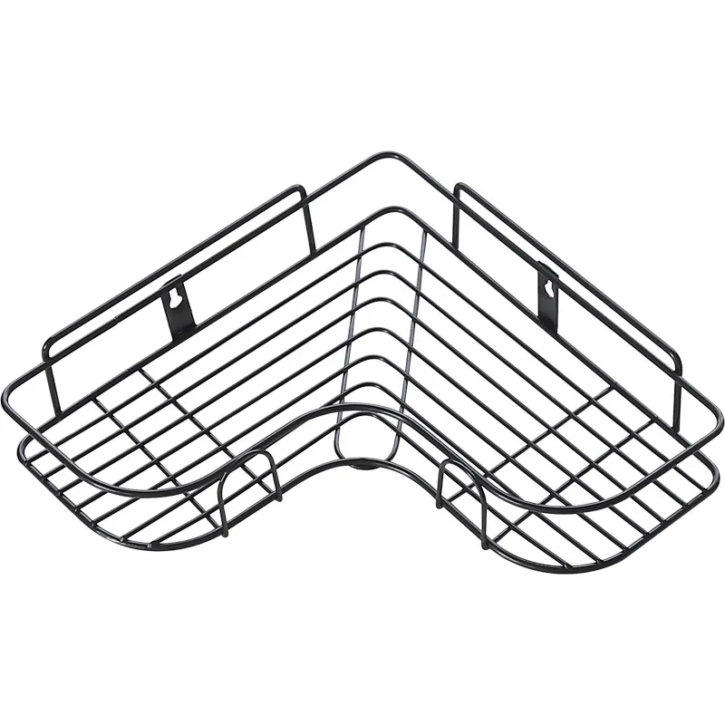 

Creative Non-perforated Corner Wrought Iron Triangle Shelf Home Bathroom Wall Wash Place Triangle Shelf Bathroom Organizer 2021