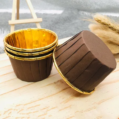 50pcs Алюминиевая фольга, бумажные стаканчики для кексов, красная роза, поддон для кексов, поднос для выпечки, свадебные кассеты, обертка для кексов, инструменты для торта - Цвет: 50pcs