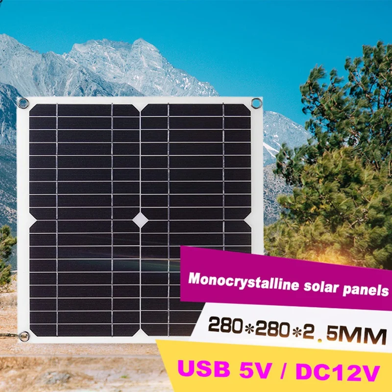 Высокоэффективная портативная солнечная панель 100W12V5V мобильный телефон QC3.0