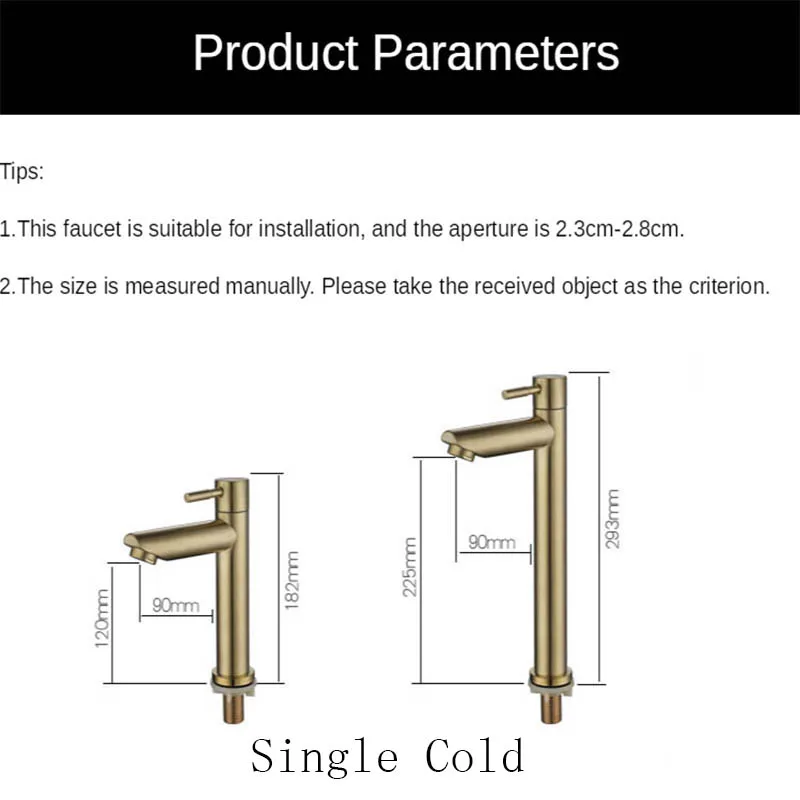 brushed gold bathroom basin single hole cold handle shower head faucet bath for kitchen sink water tap sus304 toilet hardware free global shipping