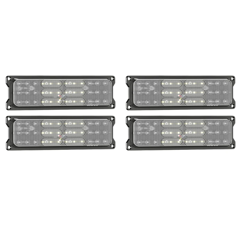 

4PCS Emergency Strobe Lights, 36 LED 3 Color Warning Lights Front Grill Light Waterproof Flashing Light for Car Truck