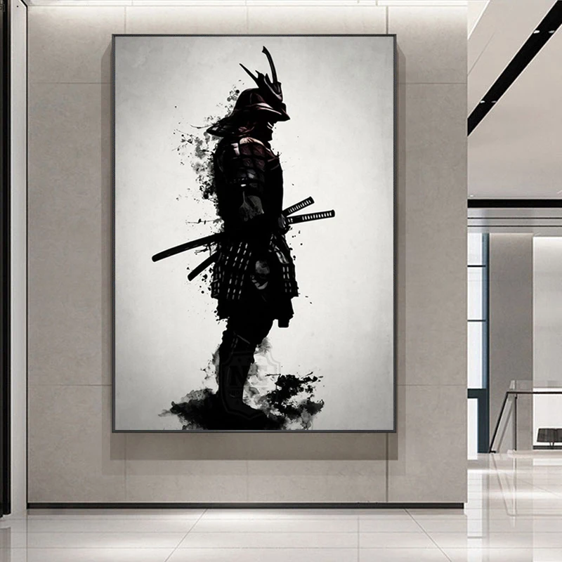 

Japanese Samurai Canvas Painting Modern Posters and Prints Quadros Abstract Wall Art Picture for Living Room Home Decor Cuadros