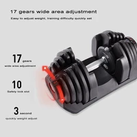 17 Gears Weight Adjustable Dumbbell Set 40 KG Mens Fast Adjusting Dumbbells Pair 90 Lbs Gym Fitness Dumbbell