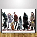 Постер Хэллоуина из Хэллоуина, холст с ужасами, картина, украшение для дома, настенные художественные принты, интерьер, лофт, Декор без рамки