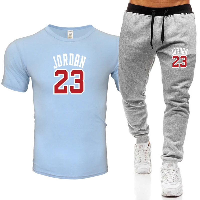 

Summer fashion 2021 casual brand men's suit track suit sportswear track suit men's sportswear short-sleeved T-shirt 2-piece set