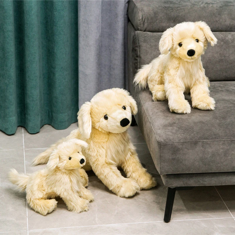 

High Quality Cute Simulation Golden Retriever Plush Toys Animal Stuffed Toys Children Toys Gifts Home Decoration