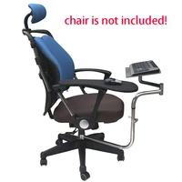 ok010 full motion chair shaft clamp keyboard support chair arm clamp elbow wrist support mouse pad arm rest for office game