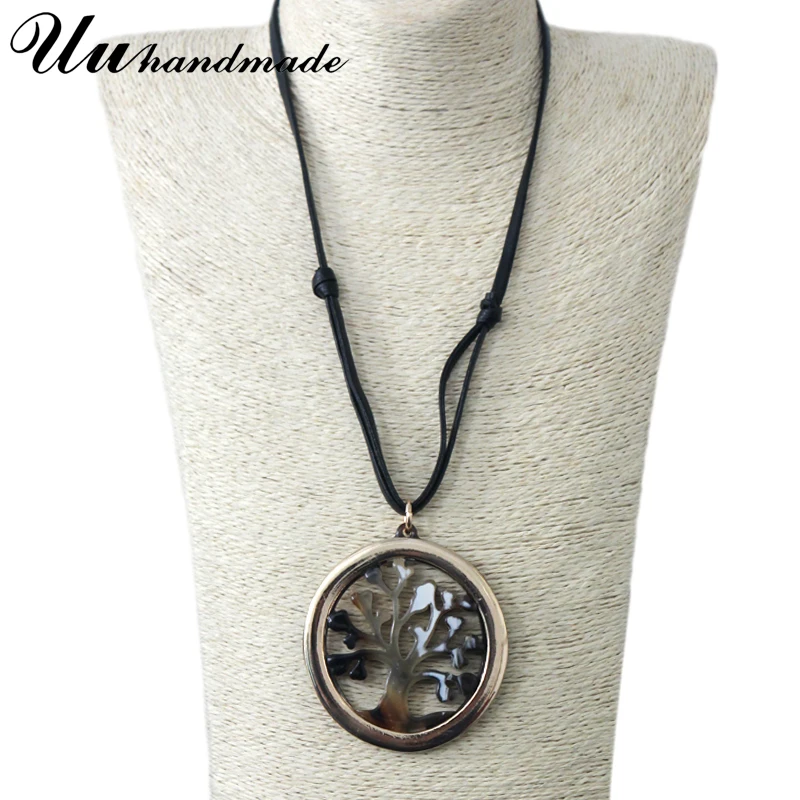 Женское Ожерелье макси Collares массивное ожерелье из акрила с круглой подвеской