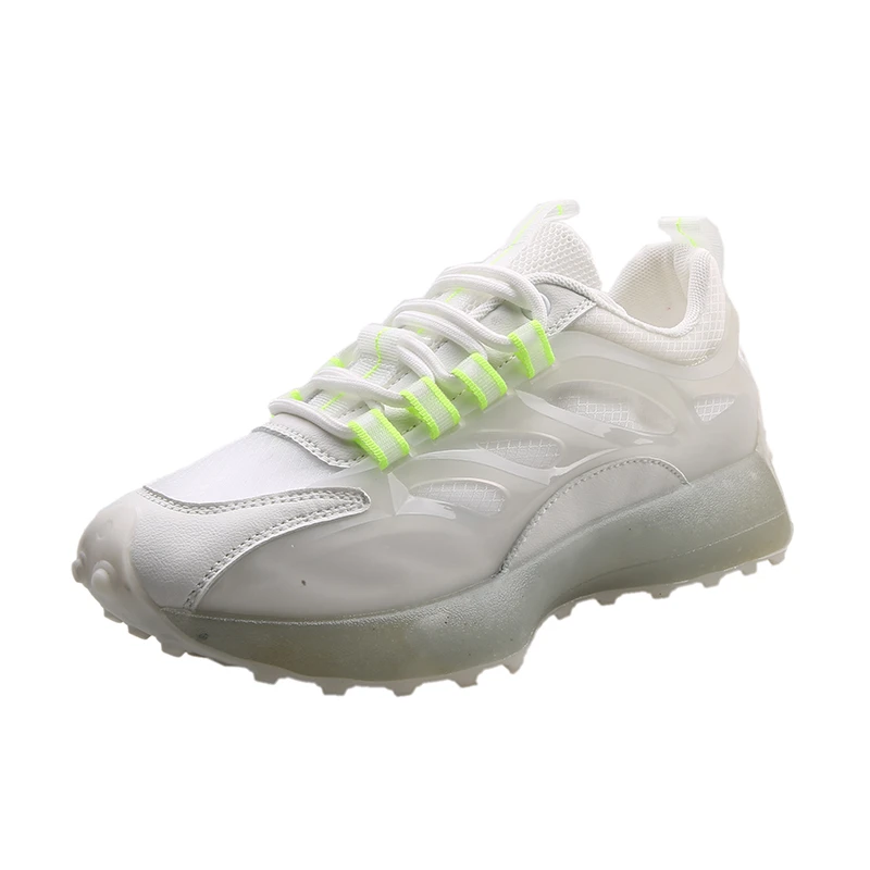 

Sneakers Woman Platform Shoes 2021 Fashion Fluorescence Thick Bottom Jelly Sole Basket Femme Breathable Chunky Sneakers Women