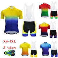 mens bike clothing set cycling jerseys road bicycle shirts kit bib shorts quick dry full zipper riding clothes anti uv bicycle