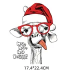 17x22 см Мультяшные рождественские патчи с оленем, термонаклейки для самостоятельного изготовления одежды, футболок, термонаклейки, украшение, печать