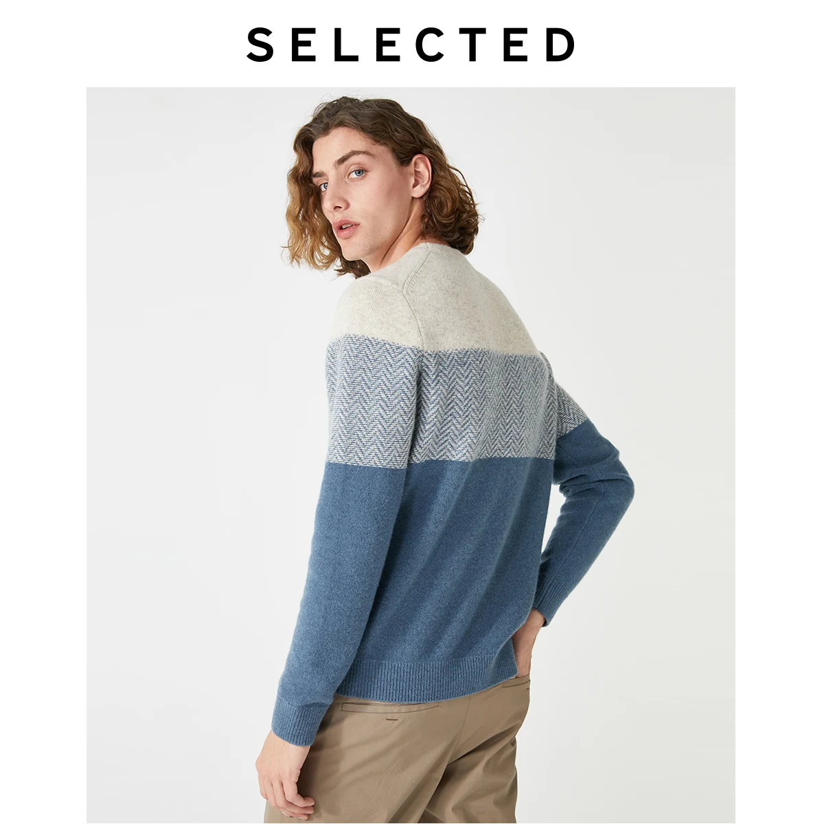 Избранные Новые мужские шерстяные стеганые пуловеры зима новый круглый вырез