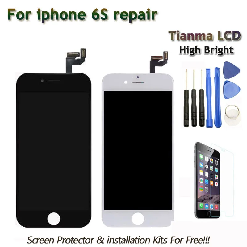 10 шт. сенсорный ЖК экран для iPhone 6S с инструментами|Экраны мобильных телефонов| |