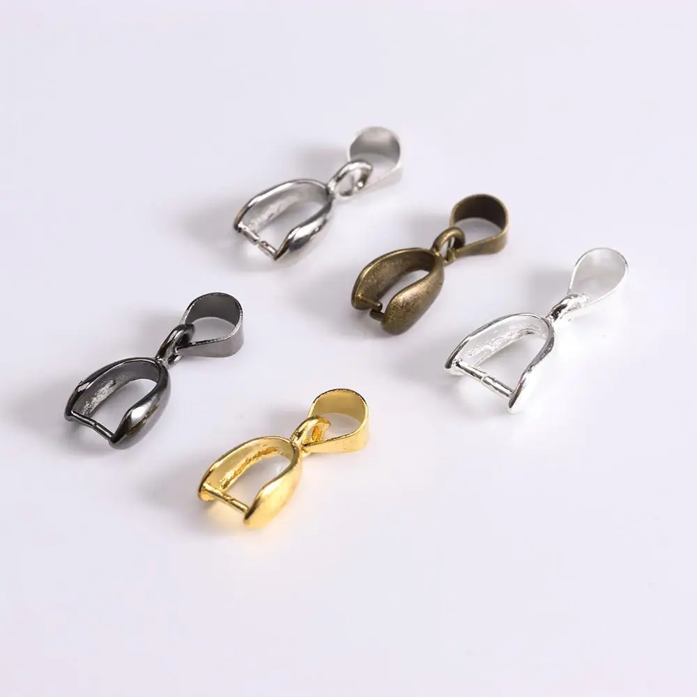 

50pcs/lot Melon Seeds Buckle Pendants Clasps Hook Clips Bails Connectors Copper Charm Bail Beads Supplies For Jewelry Making DiY