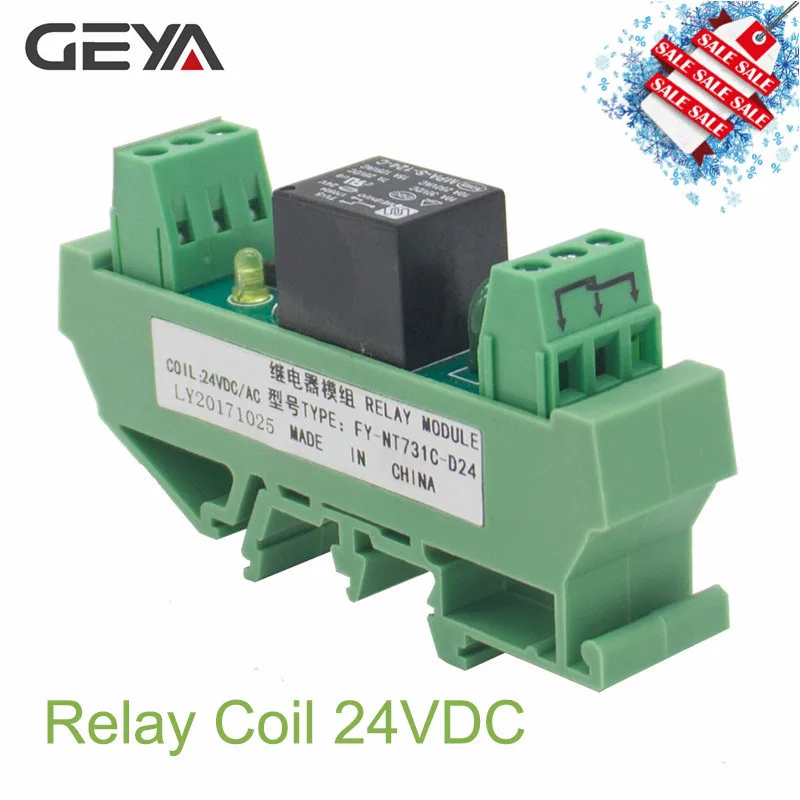 GEYA 1 канальный релейный модуль AC/DC 24 в 12 В 230VAC на din-рейке GSM релейный модуль управления таймером