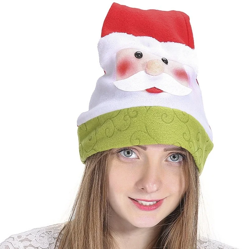 

24 шт. Плюшевые рождественские украшения в виде Санта Клауса, шляпа для взрослых и детей, аксессуары для карнавала, праздника, праздника, вече...