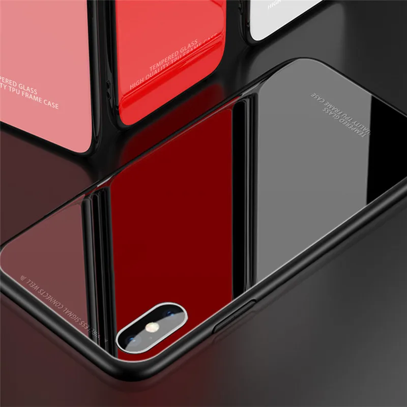 Роскошный чехол из закаленного стекла для телефона iPhone XSMax caes Apple iphone X XS XR 8 7 6 6S plus
