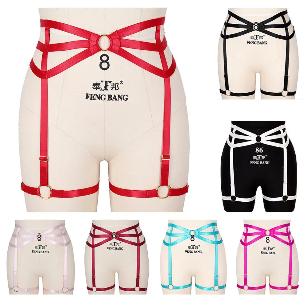 

Gothic Leg Strap Women Sexy Leg Garter Stocking Belt Suspender Strap Sexy lingerie Elastic Cage Body Hollow Leg Garter Belt