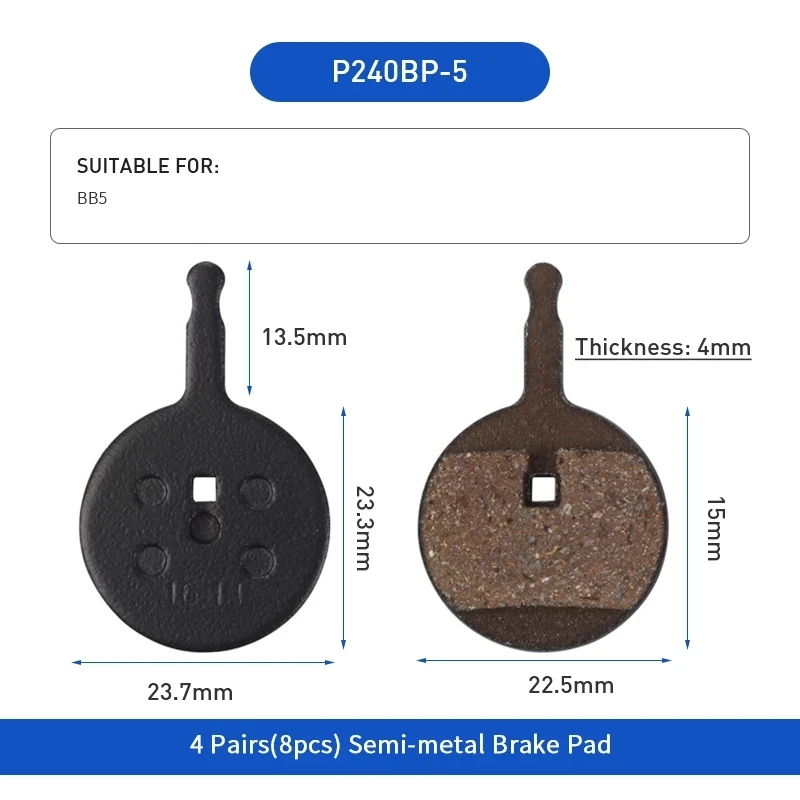 1Pairs/2PCS MTB Mountain Hydraulic Disc Brake Pads Semi-Metallic Bike for SHIMANO SRAM AVID HAYES Cycling Part | Спорт и развлечения