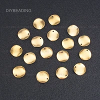 10 500 pcs round circle charms for jewelry making raw brass metal wavy blank disc stamping tag pendant component finding