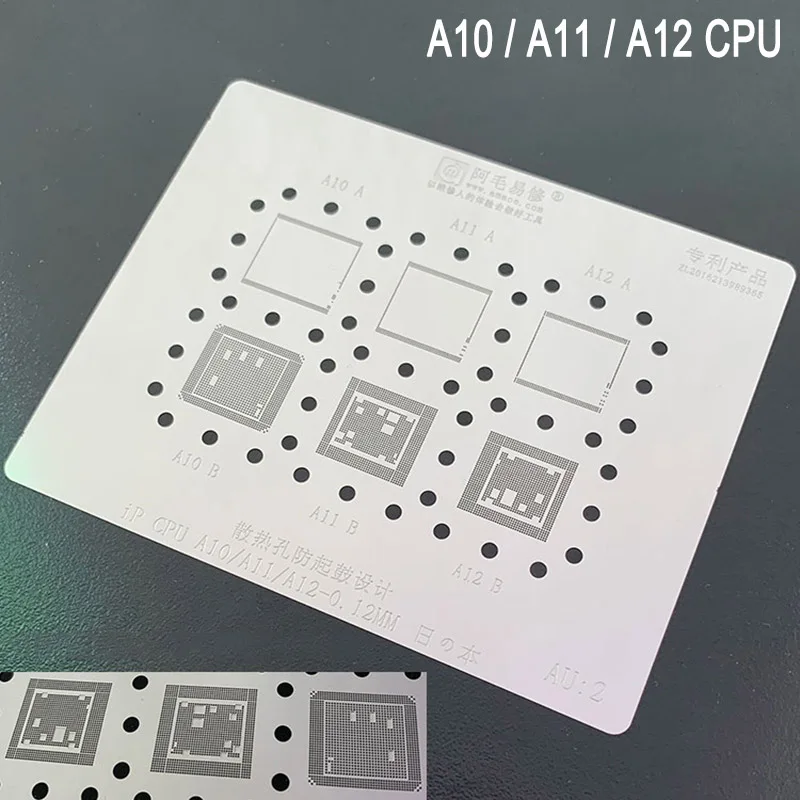 

A10 A11 A12 CPU RAM BGA Stencil For iPhone 7 7Plus 8 8P X XS XSMAX XR Reballing IC Chip Pins Tin Plant Net Solder Heat Template