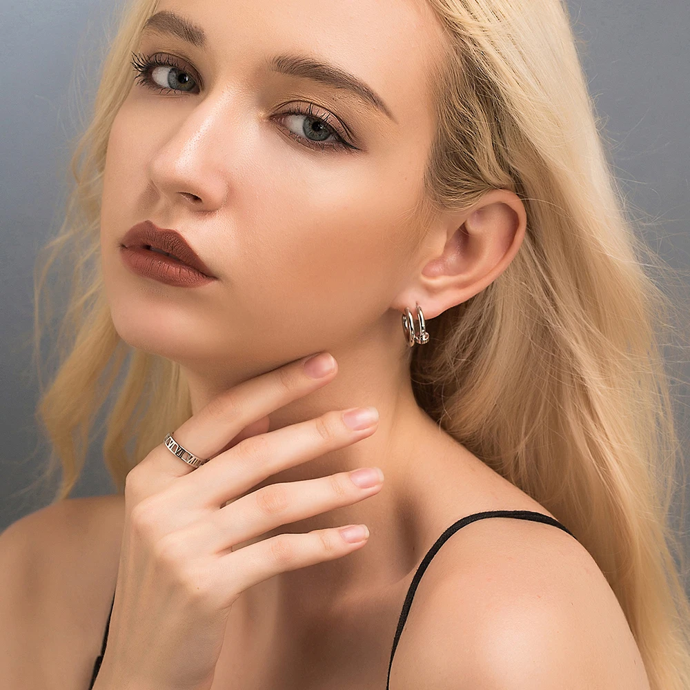 SUPERWEAR серьги из титановой стали серебро розовое желтое золото цвет маленькая серьга-кольцо для женщин роскошный бренд Модные ювелирные изделия