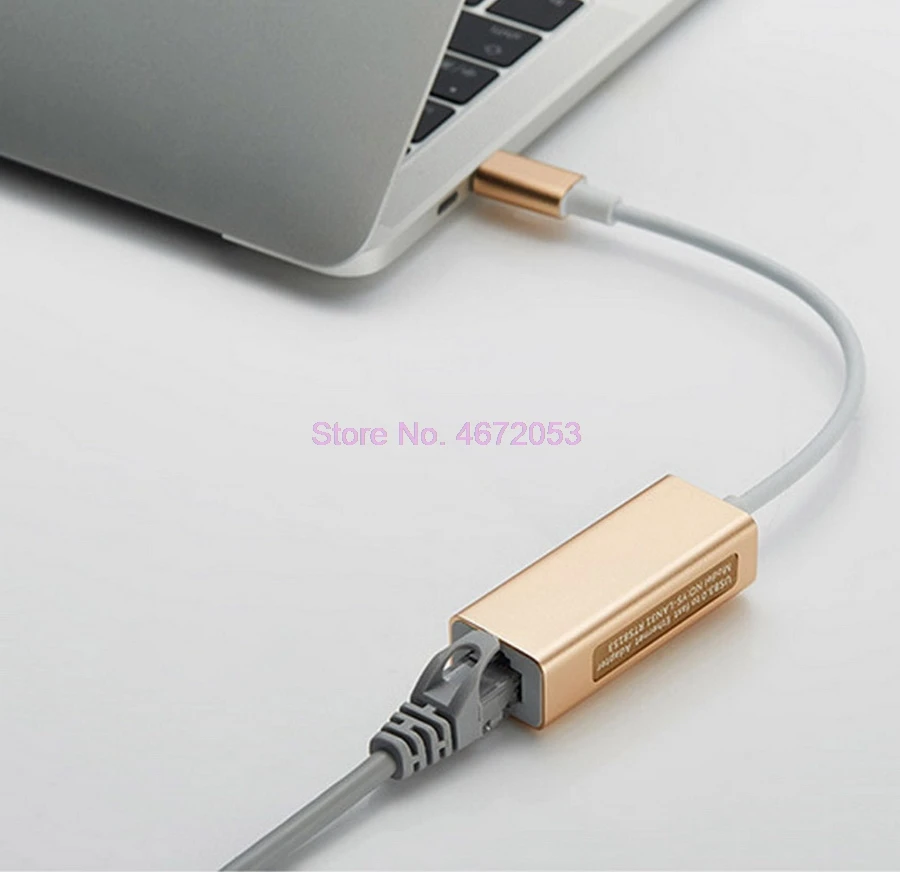200 шт. Внешний проводной USB C Ethernet адаптер Сетевая карта Type-C к RJ45 Lan для MacBook Win 7/8/10