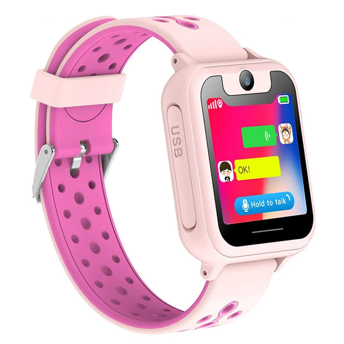 

2020 Children LCD Touch Screen Smart Watch Kids Voice Chat LBS Position Tracker Phone Call SOS Anti-Lost Watch Support SIM Card