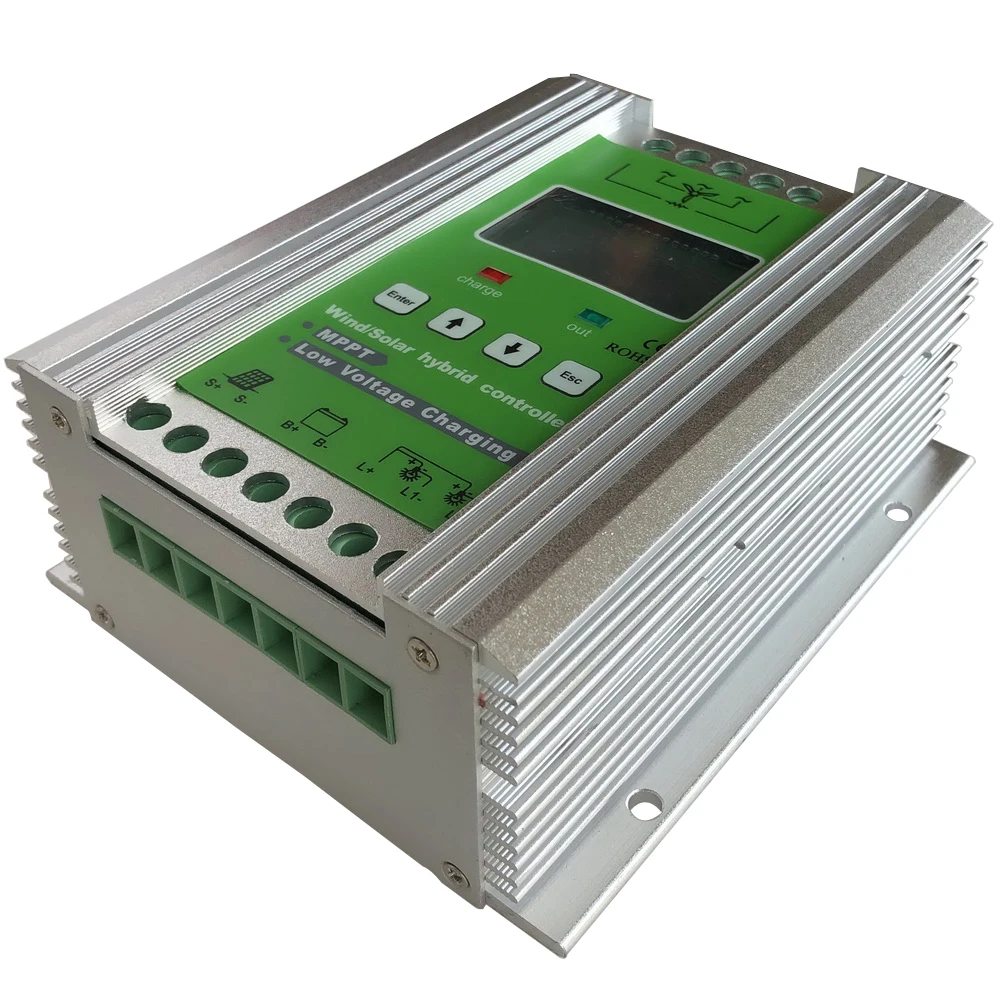 Гибридный контроллер Заряда MPPT ветряной генератор с солнечной батареей 800 Вт 600 500