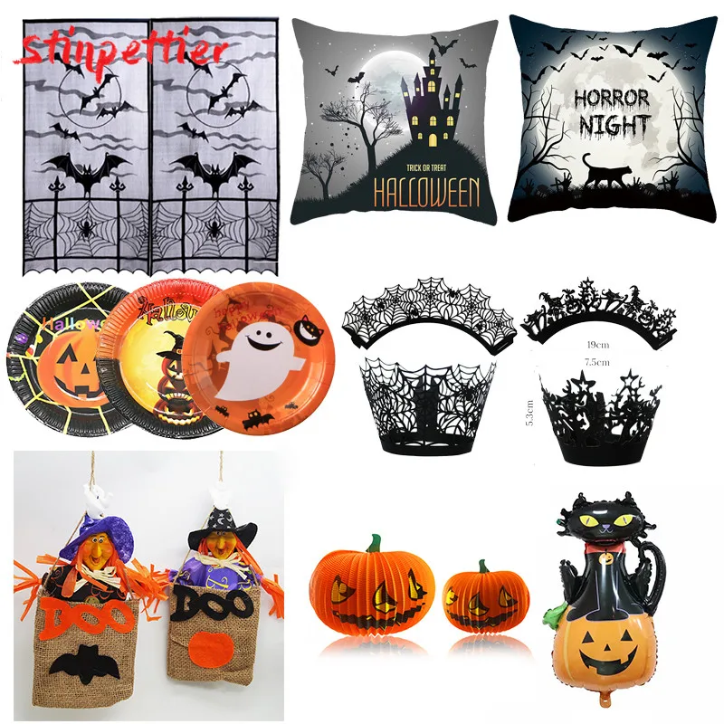 

Украшение на Хэллоуин, кружевная скатерть, головной убор в виде паука, страшное оформление для Хэллоуина, домашвечерние, ASD150