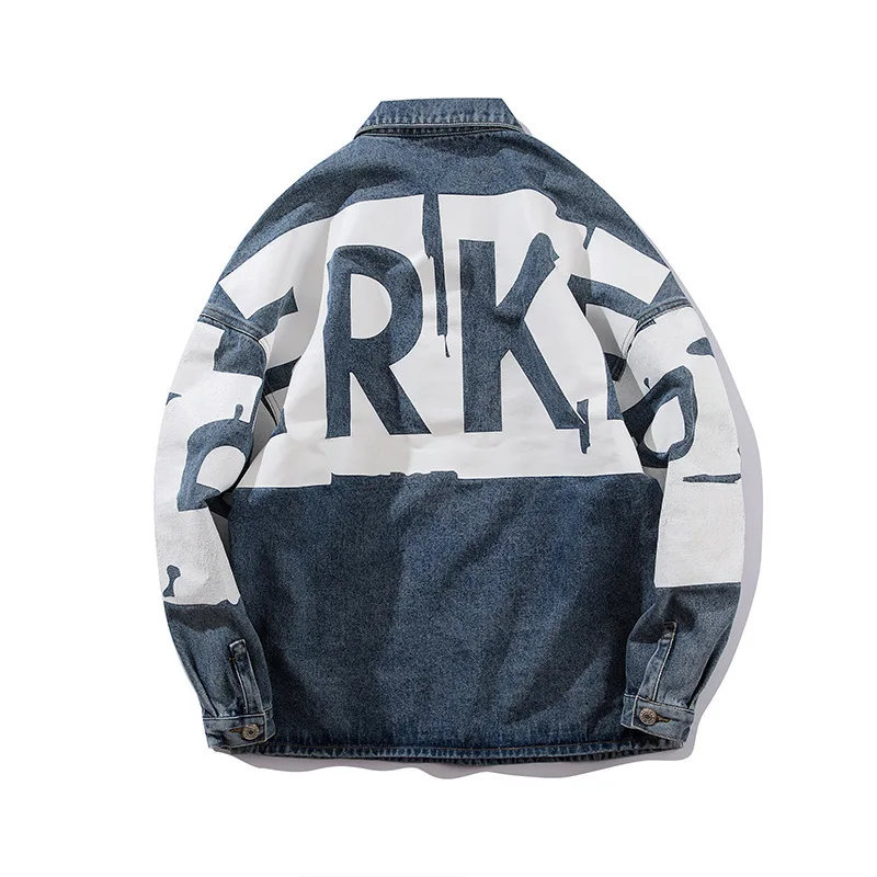 

Men's Denim Jacket Street Style Hip-hop Hooded Denim Jacket Casual Loose Jacket New Spring Tide Brand Fashion Slim Men's Jacket