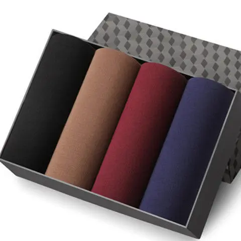 

4pcs/lot Male Panties Cotton make panties shorts Men's Underwear Boxers Breathable Man Boxer Solid Underpants Comfortable