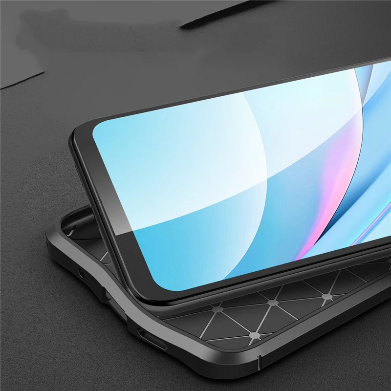 

For Xiaomi Redmi 9T Case Leather Texture Soft Silicone Cover For Redmi 9T 6.53" Anti-Knock full Protection Coques