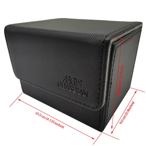 Чехол для колоды TCG, 100 + дюймов, открывается сбоку, MagicPokemonYuGiOh, коробка для карт: черный