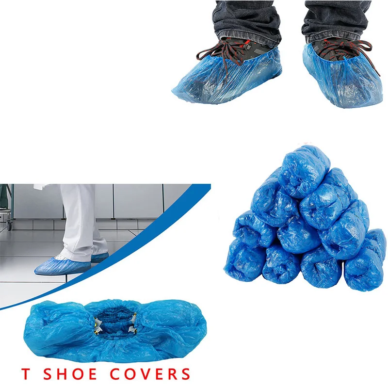 

Blue Disposable Convenient And Comfortable Model House High Quality Shoe Cover PE Shoe Cover Machine Shoe Cover
