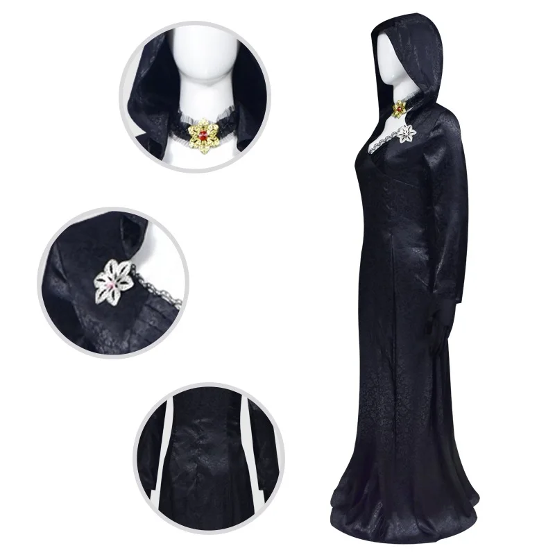 

Evil Village Cosplay Costume Vampire Lady Dress Outfits Halloween Carnival Suit Moth Lady Costume for Women Cosplay Costume