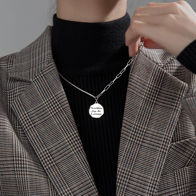 S925 Стерлинговое серебро ювелирные изделия корейская мода Ретро Круглый