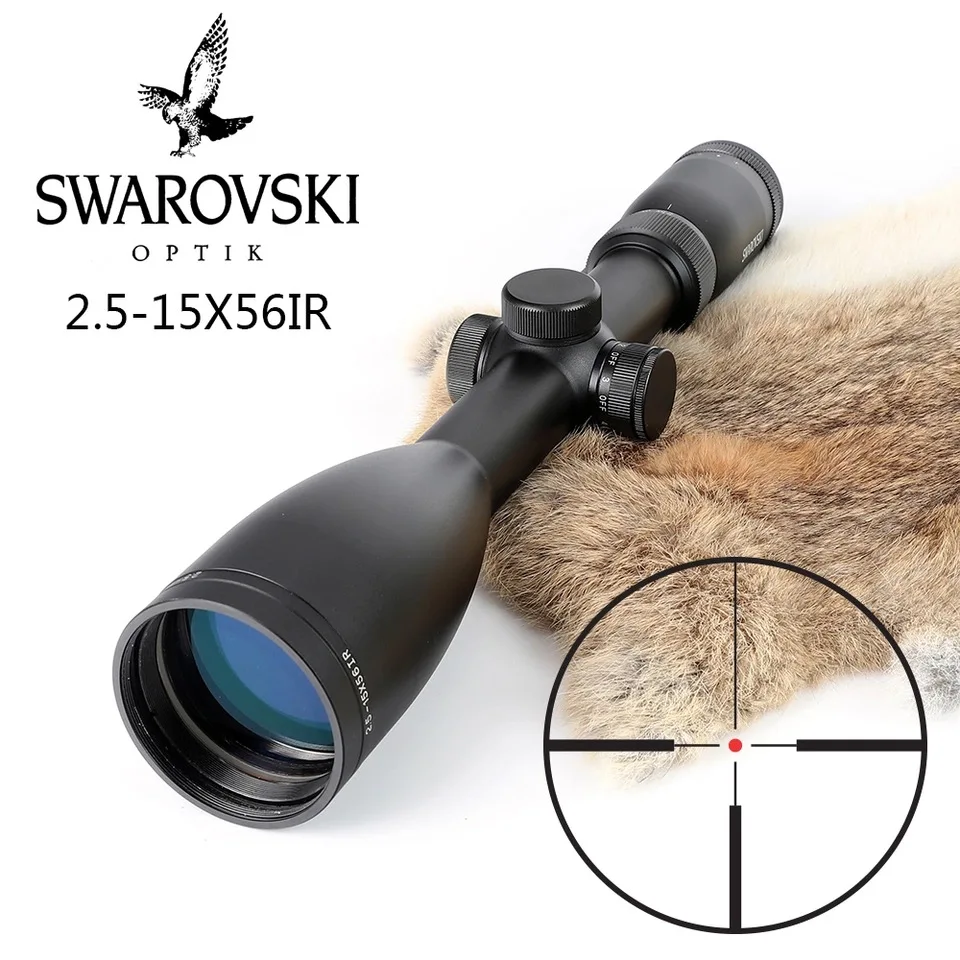 Имитация Swarovskl 2,5-15x56 IRZ3 тактический оптический прицел F15 Красный точка сетка прицелы для охотничьих ружей оптический