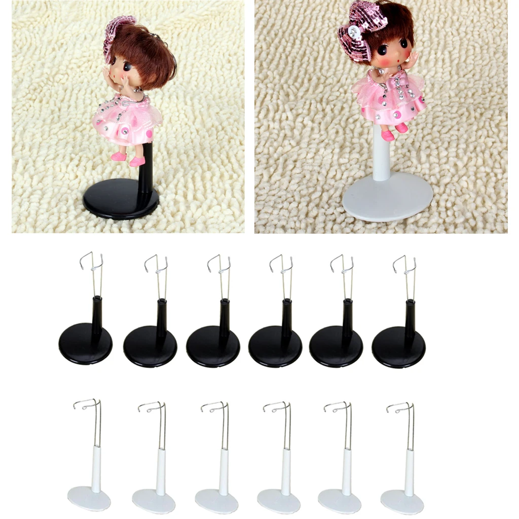 

12Pcs Mixed Doll Support Stand Display Holder for Mini Dolls and Action Figure Model, Adjustable Height