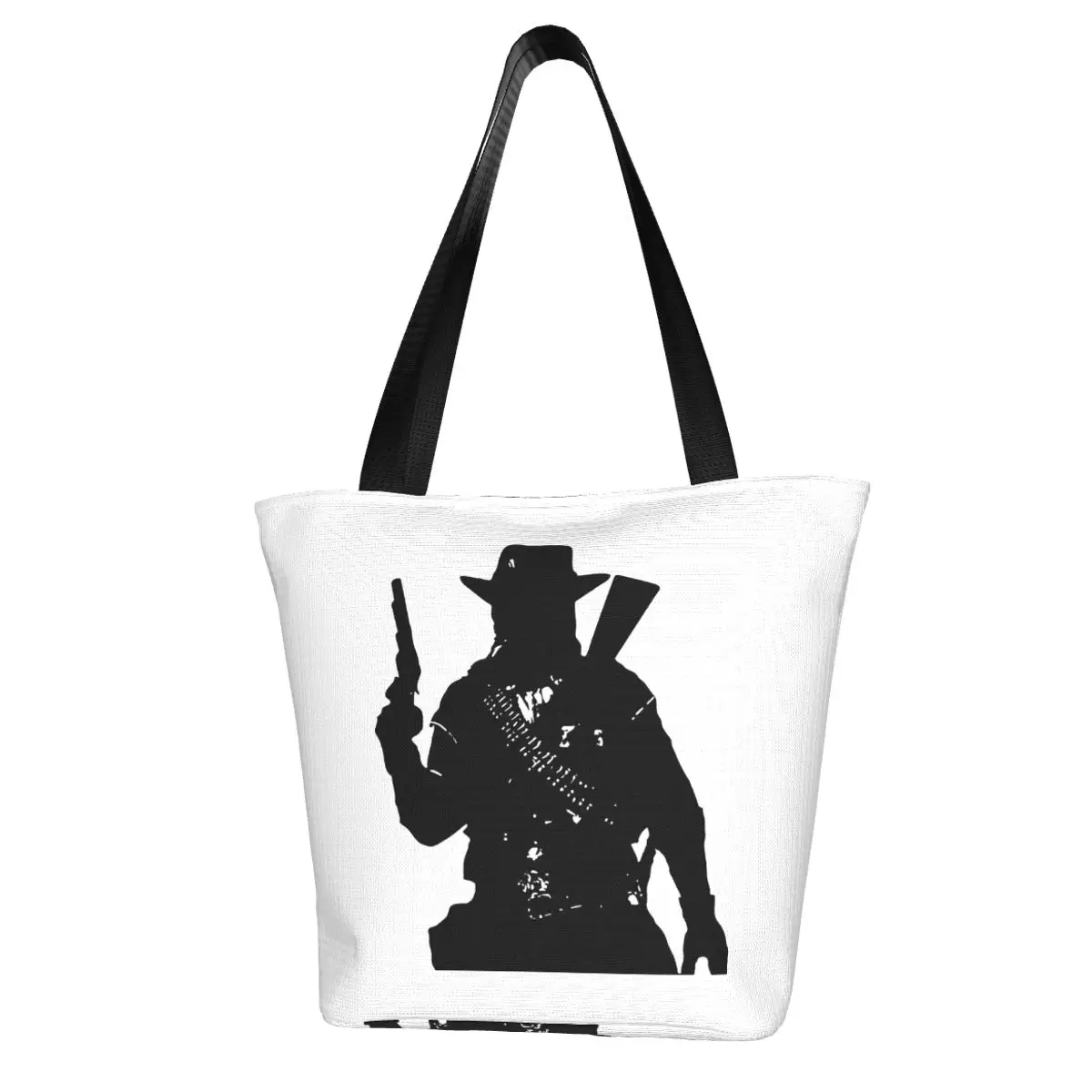 Cowboy John Marston Polyester outdoor girl handbag, woman shopping bag, shoulder bag, canvas bag, gift bag