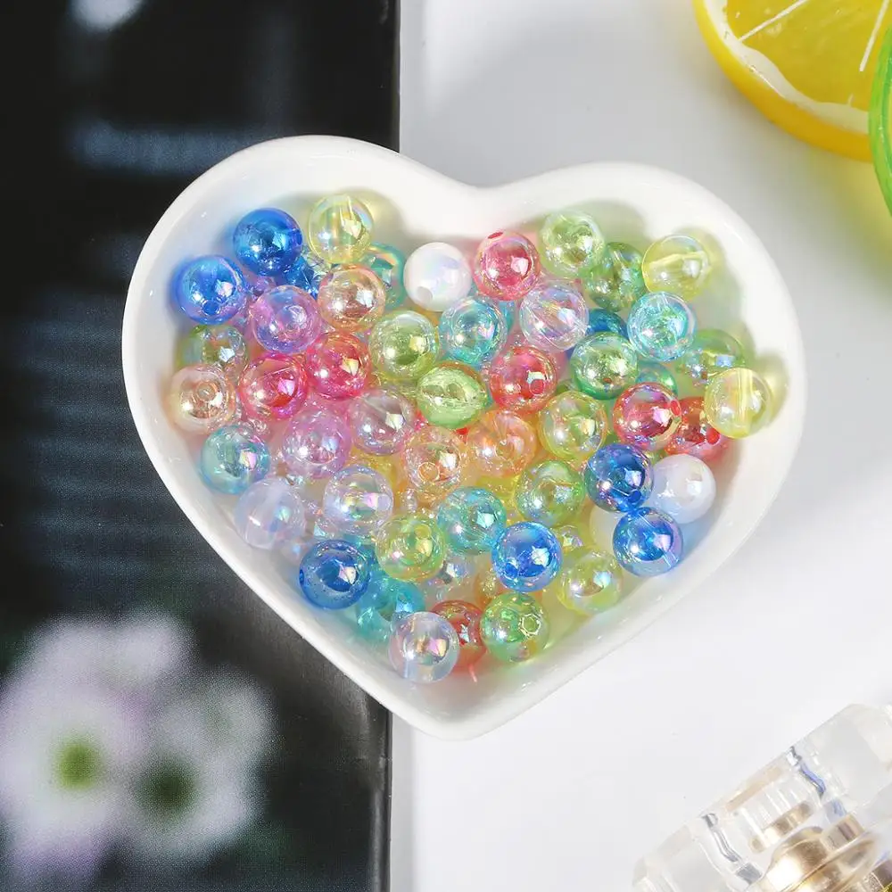 Круглые акриловые шарики карамельного цвета 50/100 шт./лот 6/8/10 мм круглые свободные