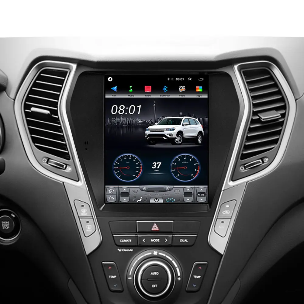 64 г ПЗУ вертикальный экран android gps Мультимедиа Видео Радио плеер в тире для hyundai IX45 сатана fe автомобильный навигатор стерео