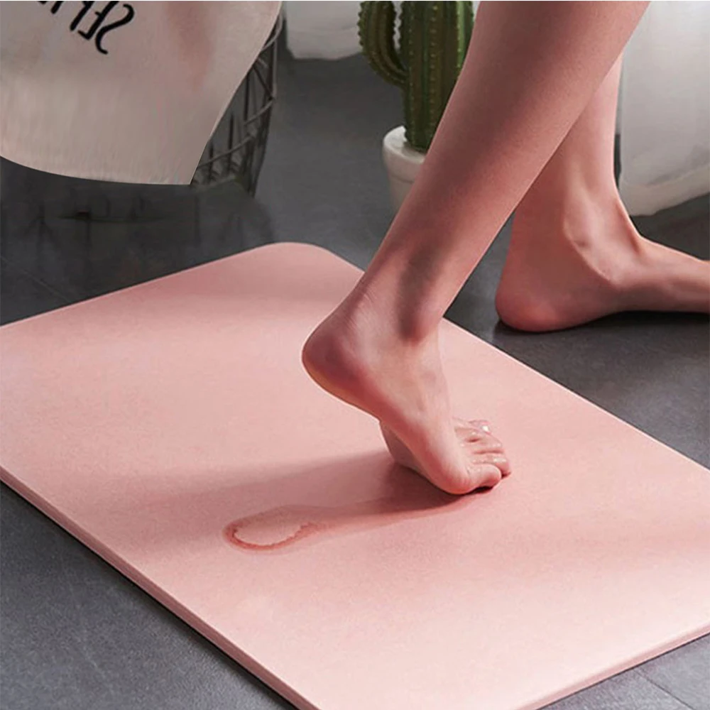 Противоскользящий Быстросохнущий коврик для ванной с диатомом