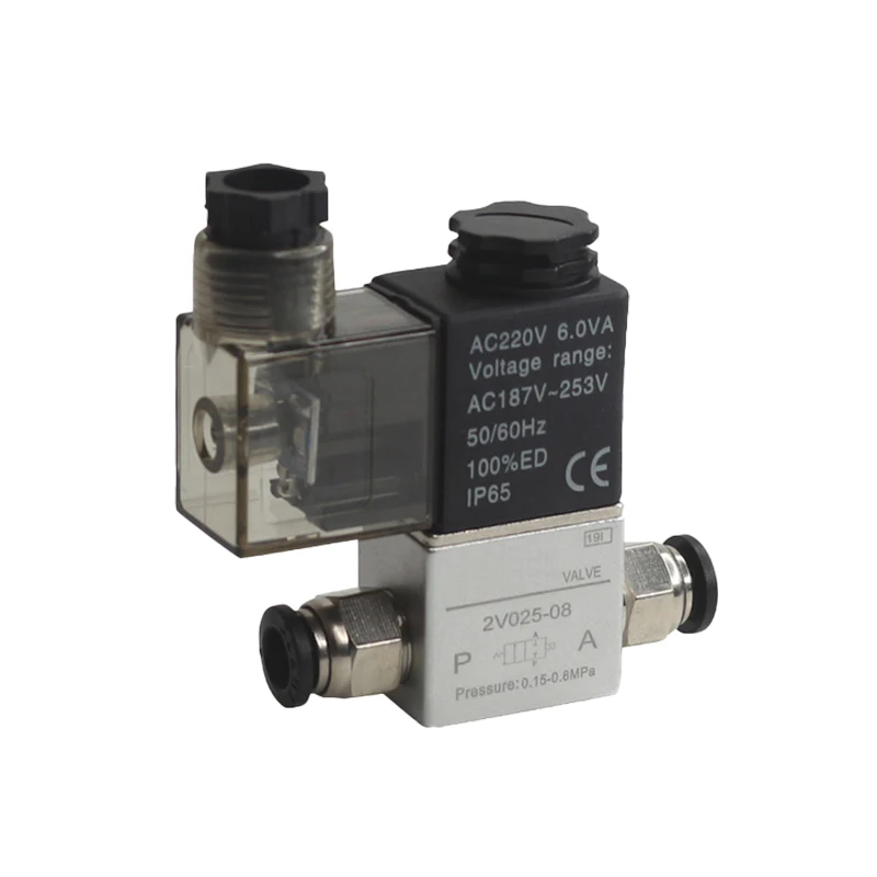 

2V025-08 Normally Closed 2 Way 2 Position Air Solenoid Valve 12V 24V 110V 220V 1/4" BSP 2V025-08 Pneumatic Control Valve