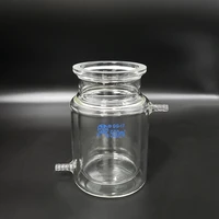 double layer cylindrical flat bottom open reactor bottlecapacity 500ml100mm flange outer diameterreaction flask