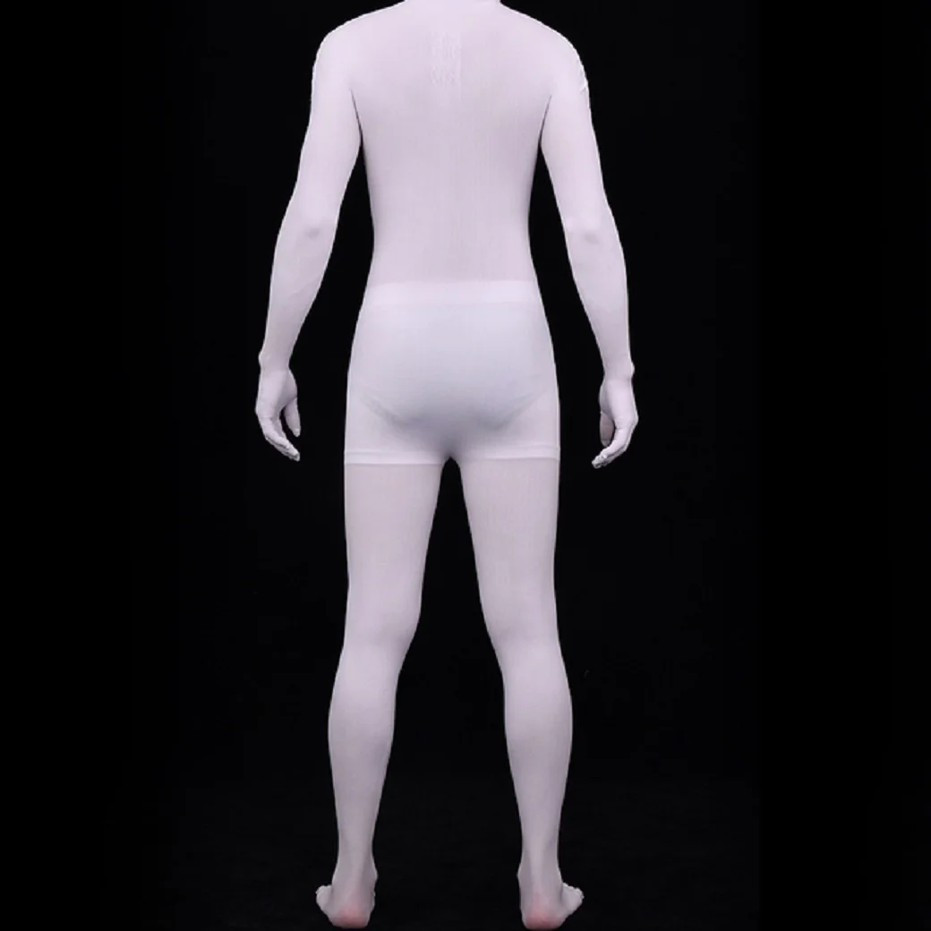 Мужские 80D комбинезоны колготки с открытой промежностью Zentai пальцы полностью