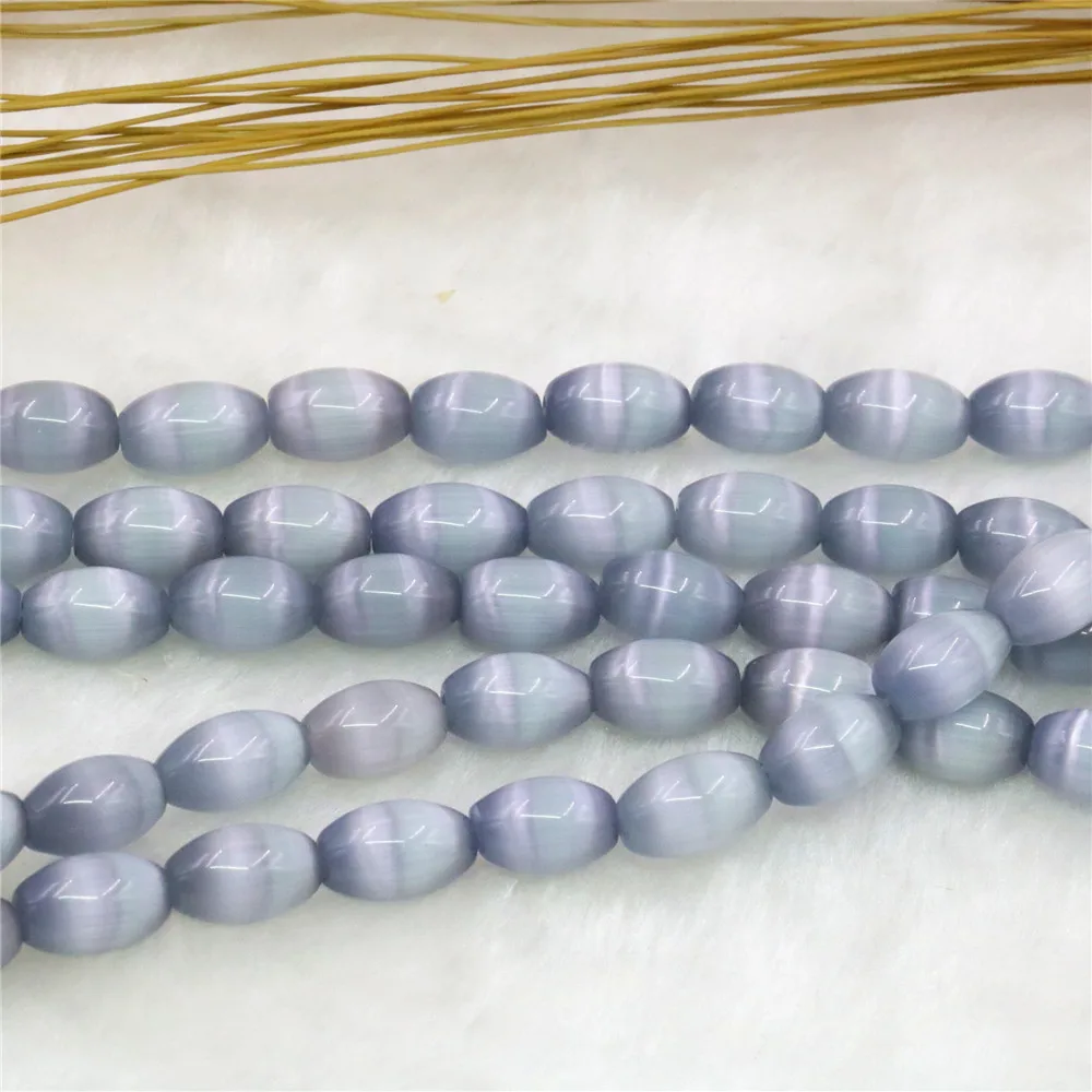 Чешский 8*12 мм Бесплатная доставка Серебристые серые опаловые рисовые кошачьи